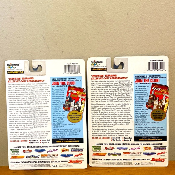 Lot of 2 98 Johnny Lightning Lost in Space Pod Spaceships w/ movie clips 31 & 48 - Picture 2 of 11